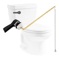 Hibbent Universal Front Mount Metal Toilet Handle Replacement Kit, Brass Toilet Tank Flush Lever with Stainless Steel Adjustable Flapper Chains for Most Toilets, Matte Black - color: Matte Black, style: Front Mount