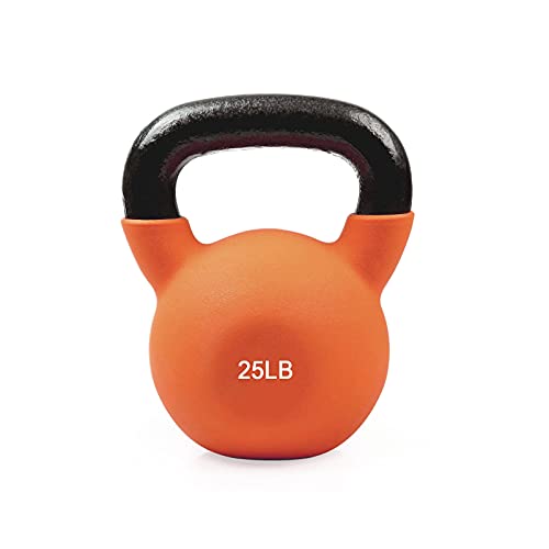 RitFit Neoprene Coated Kettlebell Weight Set, Solid Cast Iron - color: 20LB(Orange）
