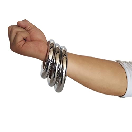 ZooBoo 2pcs Wing Chun Stainless Weighted Steel Training Rings | Pair Of Stainless Steel Rings, Yeung Sau Training, Sticky Hands Practice, Wing Chun, Wing Tsun, Siu Lim Tao, Grip Strength - size: Diameter 7.5 CM (2.95 inches)