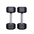 Rep Fitness Rubber Hex Dumbbell(s) - Singles (55LB +) and Pairs (5LB - 50LB) - Low Odor, Fully Knurled Handle - style: 17.5 LB Pair