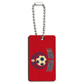 GRAPHICS & MORE Cabo Verde Futbol Laurels Soccer Ball Fan Country Pride Wood Wooden Rectangle Keychain Key Ring