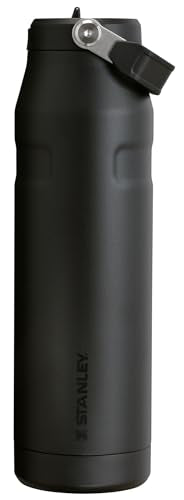 Stanley IceFlow Flip Straw 2.0 Water Bottle 36 OZ | Built-In Straw with Larger Opening | Lightweight & Leak-Resistant | Insulated Stainless Steel | BPA-Free | Black 2.0 - color: Black, size: 36 Ounces