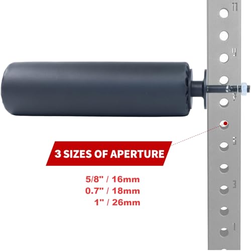 Single Leg Squat Roller/Nordic Hamstring Curl for Squat Rack Power Rack Attachments, Bulgarian Split Squat for Workout Esquipment Home Gym Accessories - size: Foam diameter 4.3" / 110mm , 1" / 26mm aperture