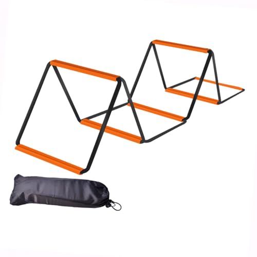 Menolana Agility Ladder Football Footwork Ladder Balance Foldable Agility Training Equipment Speed Ladder for Outdoor Sports Workout - size: 6 Grids With Bag