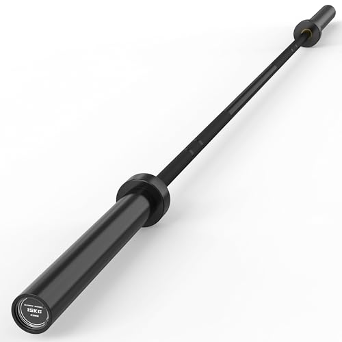 HANDBODE Olympic Barbell 6.5 ft/7 ft, 2 Inch Straight Womens Bars, 35 lb/45 lb Weight Bar, 1000 lb High-Capacity, for Weightlifting, Bench Press, Deadlift, Squat, Home Gym Strength Training - color: 6.5 ft Barbell 35 lb, 1000 lb, Black