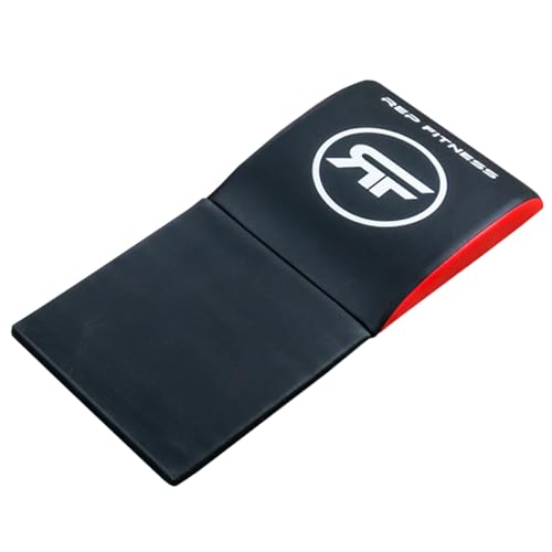 REP Fitness Ab Mat | Sit Ups | Exercise Equipment for Core Training | Thick Foam Pad for Home Gym Workouts | Lumbar Support Cushion for Back Pain Relief | Compact Fitness Mat for Abs Floor Routines - color: RedWithTailbone