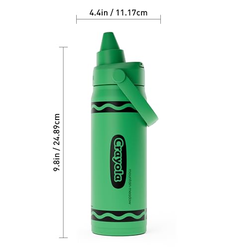 CamelBak Crayola Chug Insulated Stainless Steel Water Bottle, Cold Retention Design with Spill Resistant Chug Lid for Everyday Hydration, 16oz, Mountain Meadow - color: Mountain Meadow