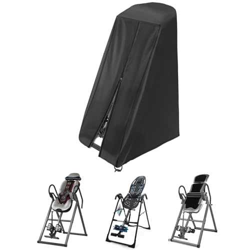 Inversion Table Cover - Dustproof and Waterproof Inversion Equipment Protection Covers (47" L X 28.3" W X 63" H) - Keep Your Inversion Table Safe from Dirt and Scratches - color: Black