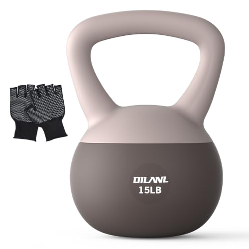 Soft Kettlebell, Safe Strength Training Kettle bell, Cushioned Impact-Resistant Base and Anti-Slip Grip Weight, Kettlebells Set for Home Workouts and Men/Women/Beginners,With Non-slip Gloves - color: Chic Pink