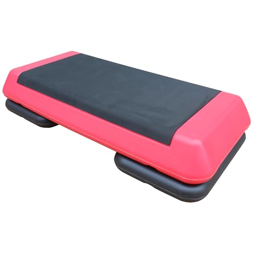 Aerobic Stepper, Adjustable Workout Aerobic Stepper in Fitness & Exercise Step Platform Trainer with 2 Risers