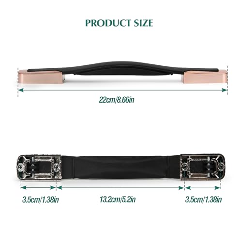 Luggage Replacement Handle, Suitcase Spare Grip, Travel Bag Repair Part | Ergonomic grip design, sturdy construction, comfortable hand feel, suitable for luggage repair and travel bag replacement - style: RB-004 Rose Gold