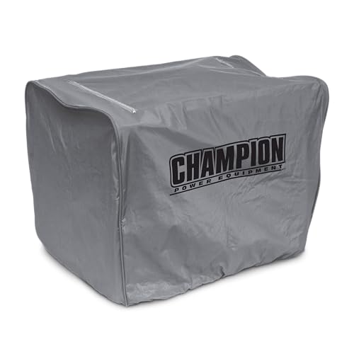 Champion Power Equipment Weather-Resistant Storage Cover for 3000 to 5500-Watt or Higher Inverter Generators | Weather-resistant vinyl protects from sun, rain, snow and dirt, zippers for handle access, elastic base for a snug fit - size: (Pack of 1)