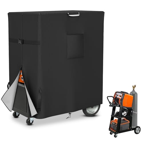 COSHNIBI Welding Cart Cover,Heavy Duty 3 Layers Welder Cart Covers,Suitable for Tig Mig Welder Carts & Plasma Cutter Rolling Welding Carts,37" L x 18" W x 40" H(Cover Only) - size: For 20-80 cu/ft Welding Cylinders