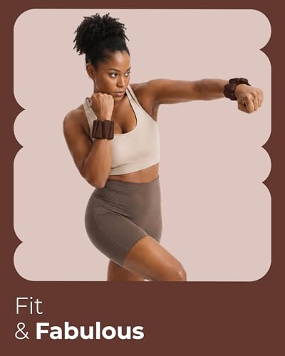 Pilates Weight | Wrist & Ankle Weights for Women | Weighted Bangles | 1LB/ 2LB Each (Set of 2) - color: Cocoa, size: 1 LB