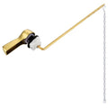 Hibbent Universal Metal Front Mount Toilet Handle Replacement Kit | Brushed Gold Solid Brass Toilet Flush Tank Lever, Stainless Steel Flapper Chains for Most Toilet Tanks - color: Brushed Gold, style: Upgraded Front Mount