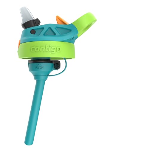 Contigo Aubrey Kids Water Bottle - color: Juniper/Dinos, size: 14 oz (Pack of 1)