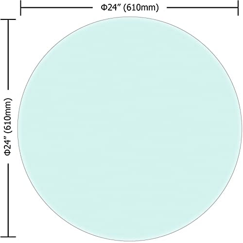 24" Round Glass Table Top - 1/2" Thick Beveled Edge Tempered Glass, Replacement Glass Table Top for Kitchen/Patio Table - size: 24 INCH, style: 1/2"thick - Beveled