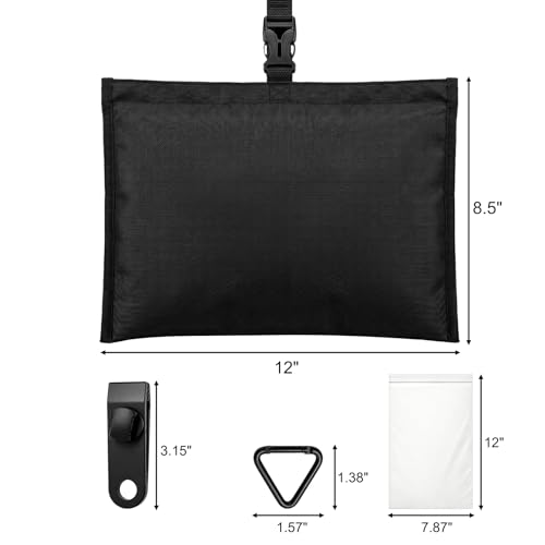 ZEAYEA 8 Packs Sand Bags for Boat Covers, 600D Marine Grade Oxford Fabric Weight Bags with Tarp Clips and PE Bags, Sandbag Mooring Kit for Outdoor Cover Stability