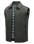 TBMPOY Men's Vest Casual Lightweight Thin Utility 3 Zip Pockets Stylish Sleeveless Jackets Summer Fall Golf Travel Business - color: Charcoal Grey, size: X-Large