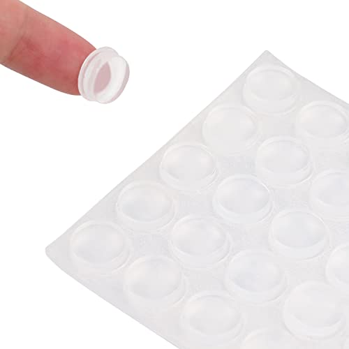Amazon Basics Cabinet Door Bumpers, Clear Self Adhesive Pads for Surface Protection, Noise Reduction and Sound Dampening, Rubber Stoppers for Drawers and Cupboards, 300-Piece, 6.9 x 4.5 x 0.6 inch