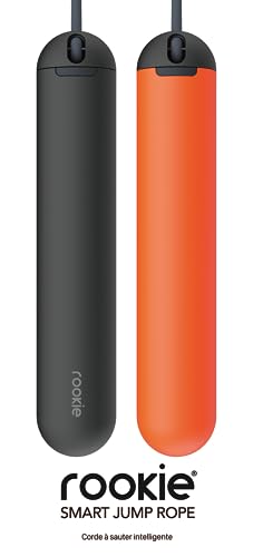 Tangram Smart Rope Rookie – Smart Jump Rope with Counter & App, Bluetooth Fitness Tracker, Adjustable Jump Rope for Weight Loss, Cardio, HIIT & Home Workouts - color: Black/Orange