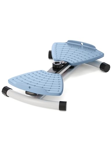 Waist Twister Machine Exercise, Ab Twist Board with Smart LED Digital Counter, Supports 300 lbs, Noiseless, Anti-Slip, Compact Portable for Home Gym Workout Equipment - color: Blue