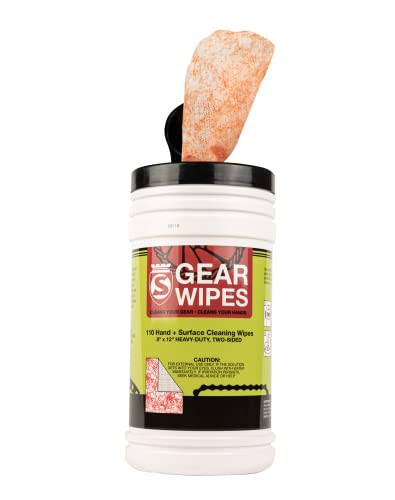 SILCA Bike Gear Wipes Canister, 8" x 12" Double-Sided Towels - 110 Count | Disposable towel wipes for bike cleaning, removes dirt, grease and sweat from bikes and gear
