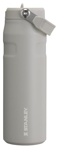 Stanley IceFlow Flip Straw 2.0 Water Bottle 24 OZ | Built-In Straw with Larger Opening | Lightweight & Leak-Resistant | Insulated Stainless Steel | BPA-Free | Ash - color: Ash, size: 24 Ounces