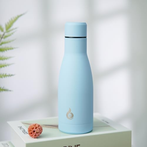 BJPKPK Insulated Water Bottle 12oz Small Stainless Steel Water Bottles Reusable Metal Thermal Keep Cold and Hot,Sky Blue - color: Sky Blue, size: 12 Ounces