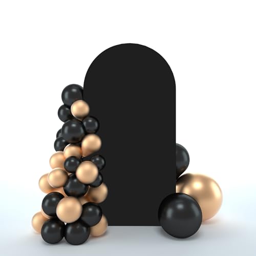 bricia Wedding Arch Backdrop Stand Cover, 6.6FT Double Sided Stretchy Arch Cover Fitted Wedding Birthday Party Banquet Decoration (Black 79.2''Lx39.6''W) - color: Black, size: 6.6FT