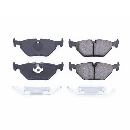PowerStop Rear Brake Pads for BMW 318i 1991-98 |318is 1991-98 |318ti 1995-98 |320i 2001-05 |323Ci 2000 |BMW 323i 1998-00 - Z17 Ceramic Brake Pads with Installation Hardware, 17-396 - style: 17-396
