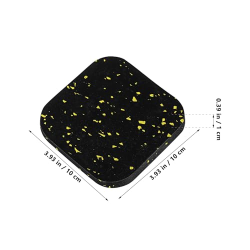 6 Pcs Anti Shock Treadmill Mat Pads, Thick High Density Rubber Exercise Equipment Mats for Vibration Damping, Noise Reduction, and Floor Protection in Home Gym