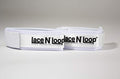 Lace N Loop Straps (Pair) - Lace-Up Boxing Glove Converter - color: White (Black Logo)