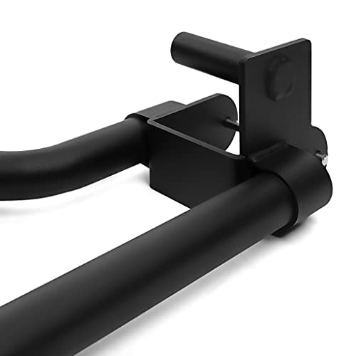 AmStaff Fitness Dip Bar Attachment for Squat & Power Rack – Compatible for 2x2" - 2.5x2.5" - 3x3" Inches Tube with 1-Inch Hole Racks – (Pair)