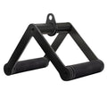 Double D Row Handle Cable Attachment for Weight Workout, Steel with Non-Slip Rubber Grip (Black) - color: Black Double D Row Handle