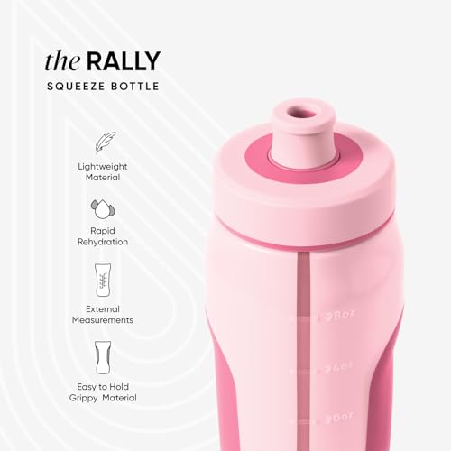 Simple Modern Rally Squeeze Plastic Water Bottle | 30oz Locking Leakproof Cup for Gym, Sports, Electrolytes, Travel | Blush Mix - color: -Blush Mix