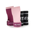 Velites - Official Crossfit® Games Quad Ultra Grips - No Chalk and Smooth Bars - Wristbands and Carry Bag Included - Pull-ups, Muscle-ups and Toes to bar - color: Pink, size: X-Large