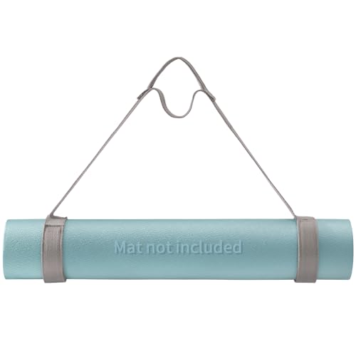 Trilancer Adjustable Yoga Mat Strap With Hook and Loop Closure, Yoga Mat Holder Carrier,and Organizing-Mat Not Included - color: Grey