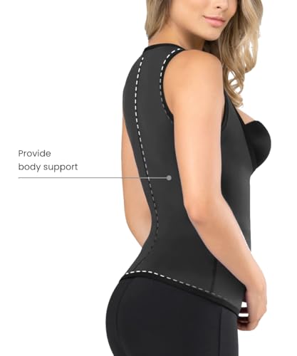 Women's Neoprene Sweat Sauna Vest – Slimming, Waist-Cinching, Lightweight Workout Tank Top Tummy Control Suit