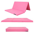 Z Athletic Folding Mat for Gymnastics, Tumbling, Cheerleading, and More, 4 Ft x 6 Ft x 2 In - color: Pink
