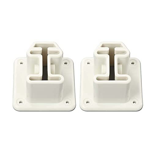 G-PLUS Ladder Flanges Pool Ladder | Compatible with Heavy Duty Resin In-Pool Above Ground Swimming - size: White(square)