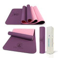 Live Well TPE Yoga Mat Women – Non-Slip Exercise Mat with Strap, Extra Thick 6mm Pink Yoga Mat for Home Workout and Outdoor Use