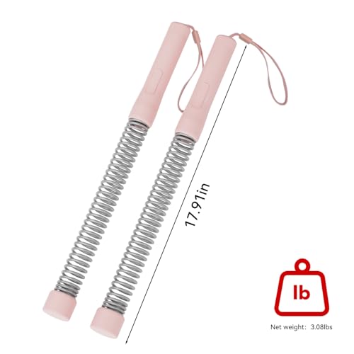 Cordless Ropeless Battle Ropes for Home Gym – Portable Weighted Workout Rope for HIIT, Cardio & Strength Training, Low-Impact Full Body Exercise Equipment for Men & Women - color: Pink