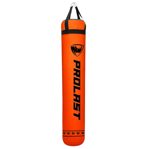 Heavy Punching Kicking Bag for Adults, Boxing, MMA, Martial Arts, Muay Thai, Strength Training Equipment, Filled/Unfilled, 6ft, 150 lbs, Special Edition Logo - color: Orange / Black, size: Filled