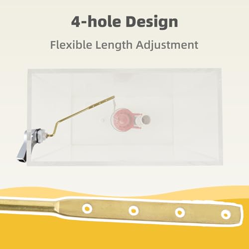 Universal Metal Toilet Handle Lever Replacement, Side/Angle Mount, Chrome | Solid Brass Toilet Flush Handle Compatible with Kohler/American Standard/ TOTO/Gerber, Stainless Steel Chain, Easy to Install - color: Chrome, style: Side Mount Design