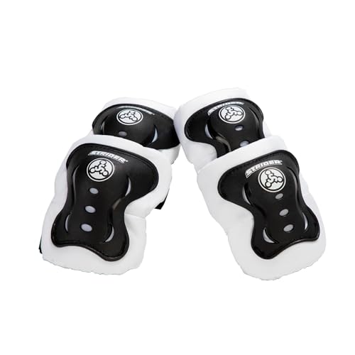 Strider Elbow & Knee Pads, Black - Easy to Attach - Durable & Washable - For Kids 18 Months to 5 Years Old | Durable Gear, Easy-to-Wash, Comfortable and Protective, Fits Kids Learning to Ride, Hard Outer Shell and Secure Straps