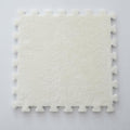 Thickened Soft Plush Foam Interlocking Floor Carpet Mat, 24 Pcs 12x12x0.4 Inch Fluffy Square Puzzle Foam Carpet Tiles with Edgings(Color:White) - color: White