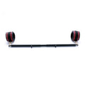 Spreader Bar Heavy Duty Expandable Exercise with 2 pcs Adjustable Strap, Yoga Training Fitness Gear, Workout Bar,Sports Gym Kit - style: Black+Red Embossed Kit