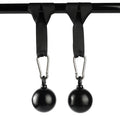Non-Slip Iron Pull Up Grips and Cannonball Handles,3-Length Straps & Carabiners, Grip Strength Trainer for Pull-Up Bar, Dead Hangs, Forearm & Hand Training, Home Gym Gear - size: 70mm