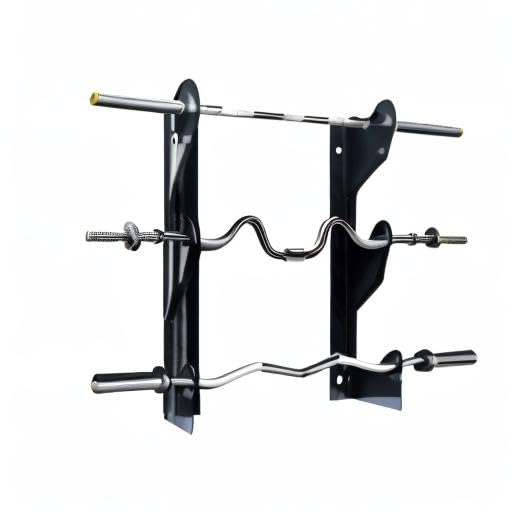 Luwint Barbell Holder Wall Mount, Horizontal 3 Weight Bar Storage Rack